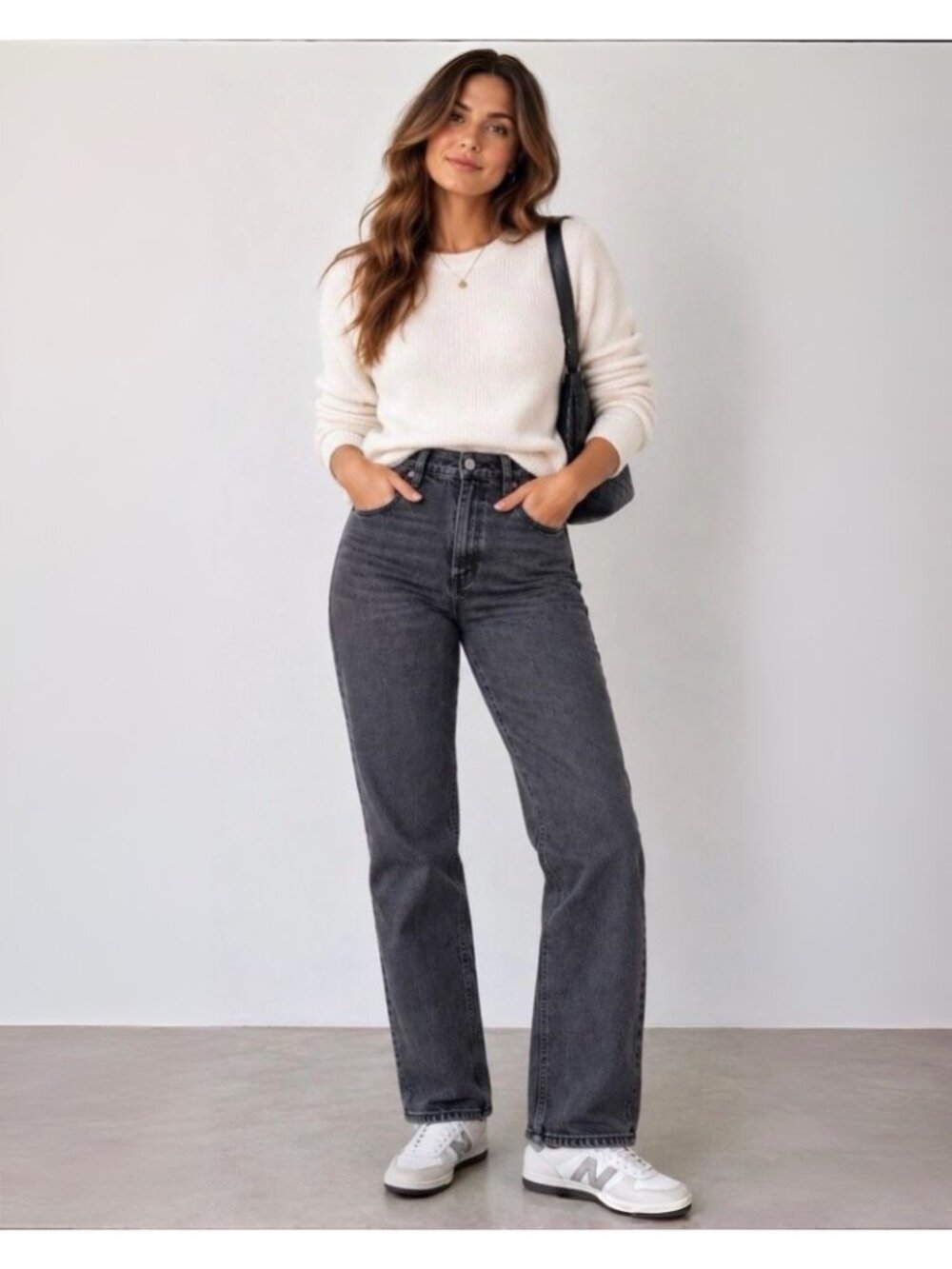 Abercrombie Fitch The 90s Straight Ulta High Rise Jeans Curve Love Dark Grey 28
